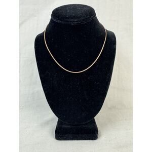 B. Tiff Rose Gold Plated Stainless Steel Necklace Chain 16” Long